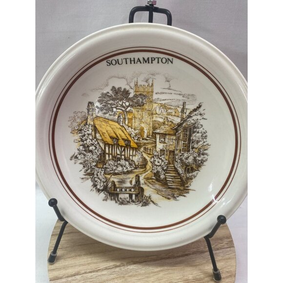 John Tame Ltd. 7 1/2 in Country Cottage/Village Decorative Plate - Picture 2 of 3